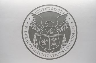 Circular seal of the United States Federal Communications Commission (FCC) featuring an eagle above a shield.