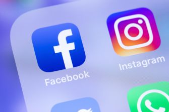 Facebook and Instagram app icons shown on a smartphone screen.