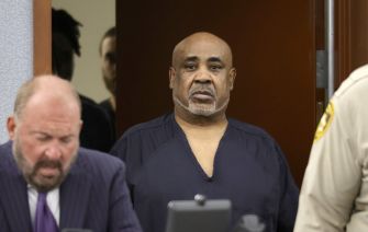 Duane "Keffe D" Davis sits in a Las Vegas courtroom during a court appearance related to the Tupac Shakur murder case.