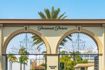 Paramount Pictures’ Melrose Gate entrance in Los Angeles, California.