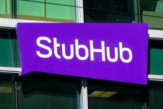 StubHub sign displayed on the exterior of a building.