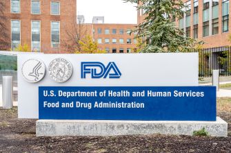 FDA sign outside the U.S. Food and Drug Administration headquarters.