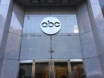 ABC logo above the entrance to the network’s building at 125.