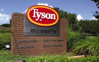Sign at the Tyson Foods World Headquarters.