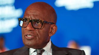 Al Roker speaking during an event, with a serious expression.