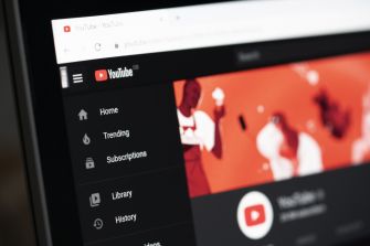 Screenshot of a YouTube interface displaying the homepage.