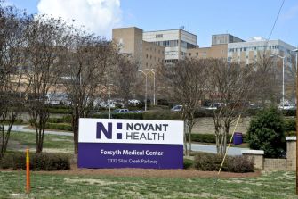 Signage for Novant Health Forsyth Medical Center located at 3333 Silas Creek Parkway.