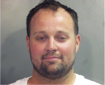 Mugshot of Josh Duggar after being charged with possession and receiving child pornography.