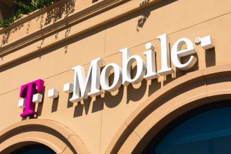 T-Mobile store sign displaying the company logo and branding.