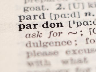 Close-up of a dictionary page featuring the word 'pard' with its phonetic pronunciation.