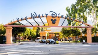 Entrance to the Walt Disney Company headquarters.