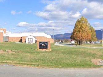 Exterior view of Mountain View High School, currently named as such following a controversial decision by the Shenandoah County School Board.