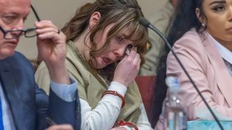 Hannah Gutierrez Reed, the armorer involved in the 'Rust' shooting case, appears emotional during a court hearing.