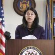 Michigan Attorney General Dana Nessel addressing the media regarding the investigation into fake GOP electors.