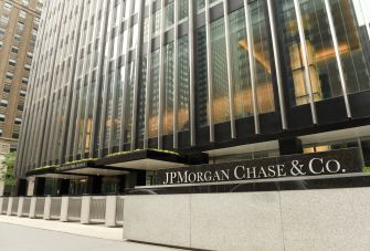 Exterior of a JPMorgan Chase & Co. office building with a glass facade.
